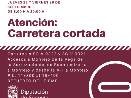 Imagen Los trabajos de la Diputación para reforzar el firme en un tramo de la carretera entre la A-1 y Montejo de la Vega de la Serrezuela...